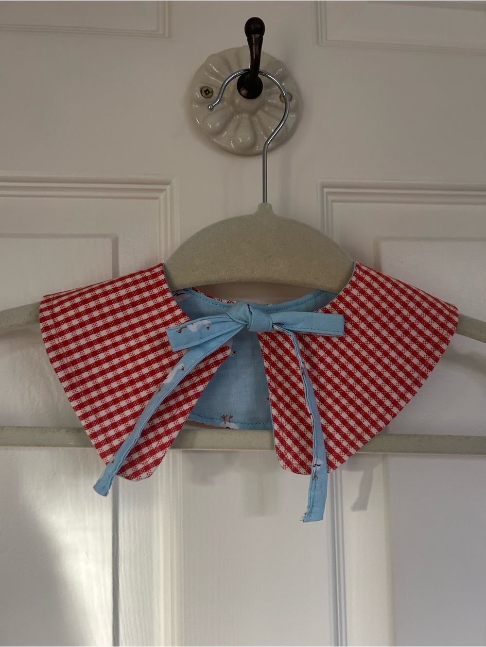 Gingham & Geese Reversible Detachable Collar